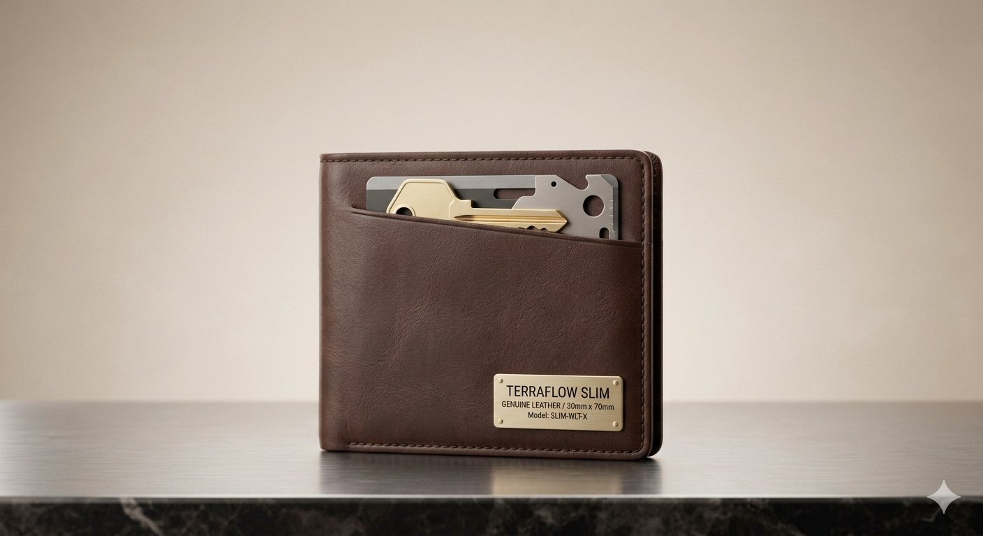 Men Genuine Leather Slim Wallet