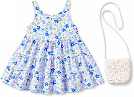 Girls Floral Printed Party Dress