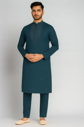 Men Silk Blend Festival Kurta Set