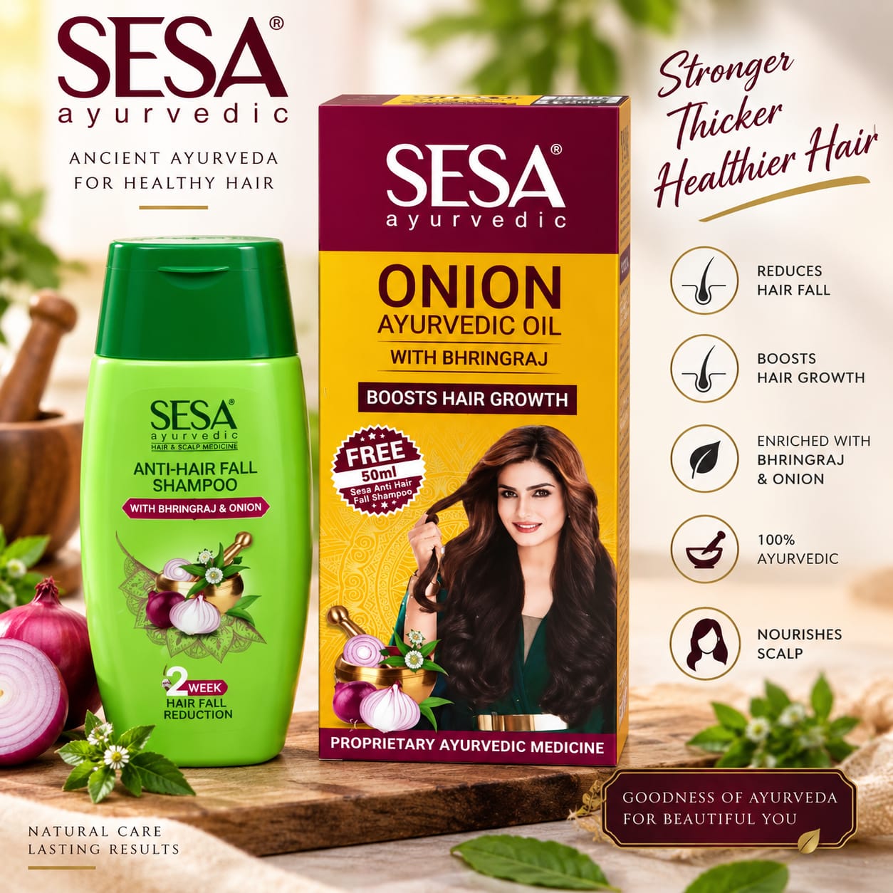 sesa onion ayurvedic oil with bhringraj