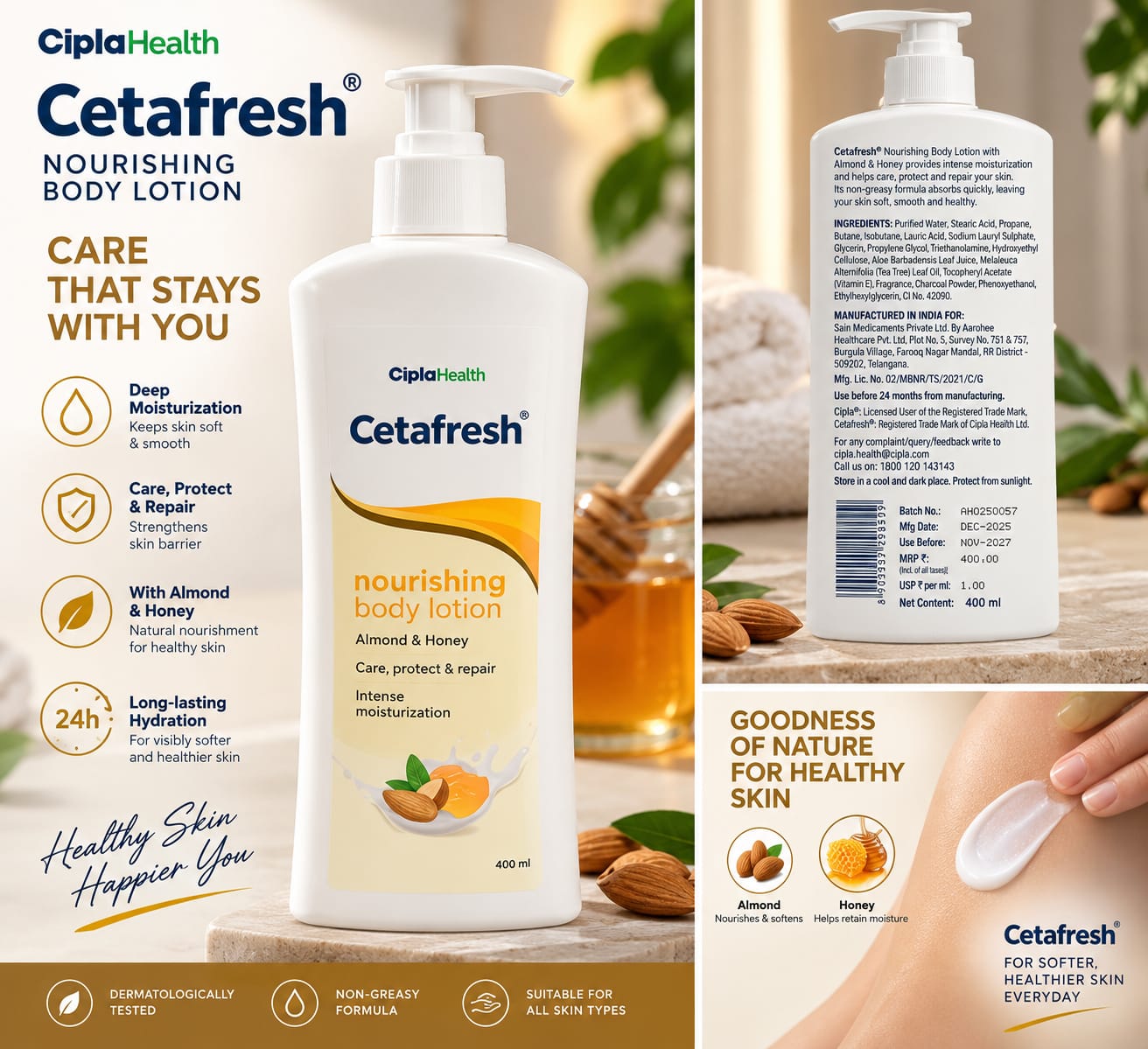 CETAFRESH NOURISHING BODY LOTION