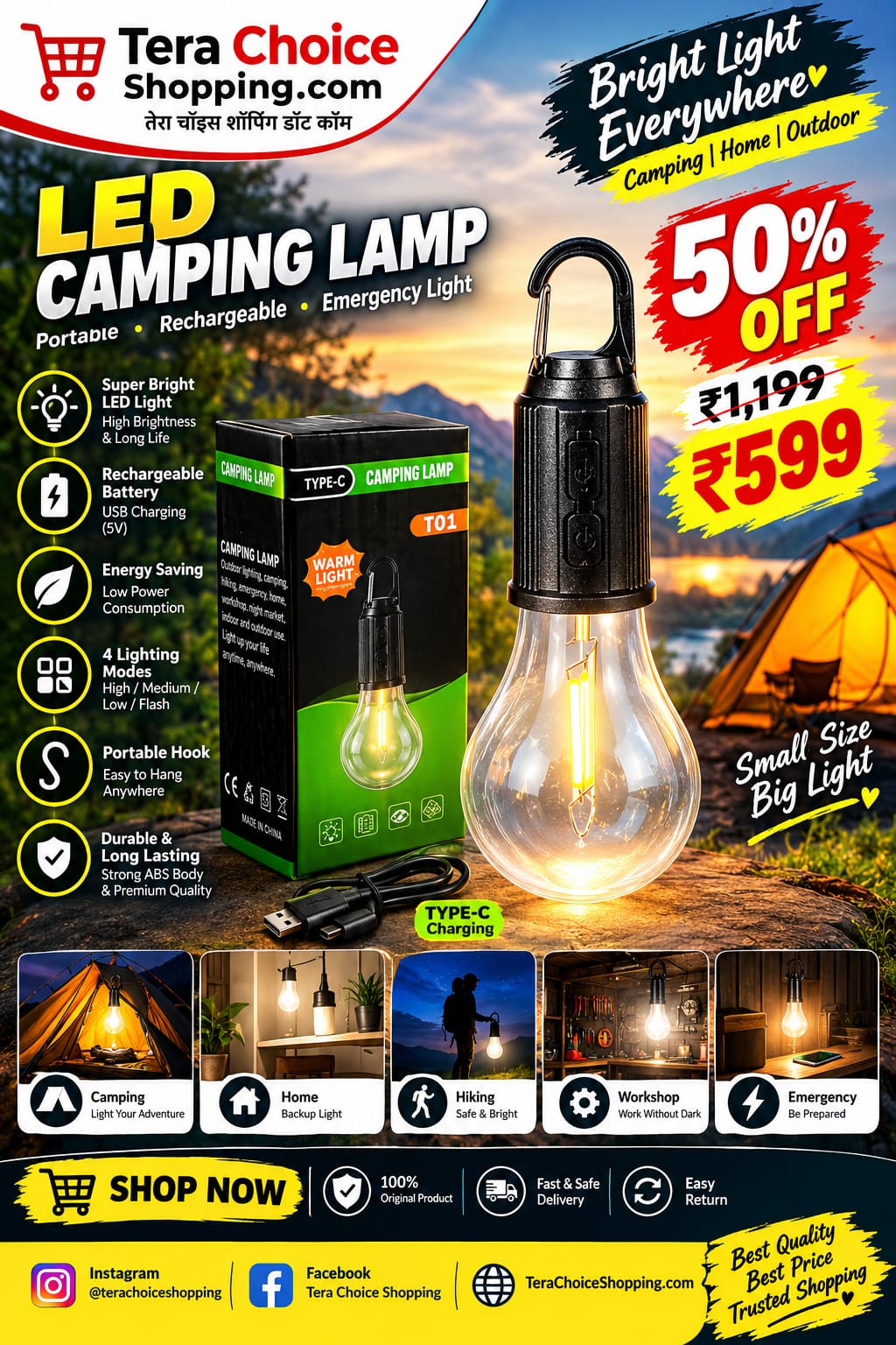 led camping lamp