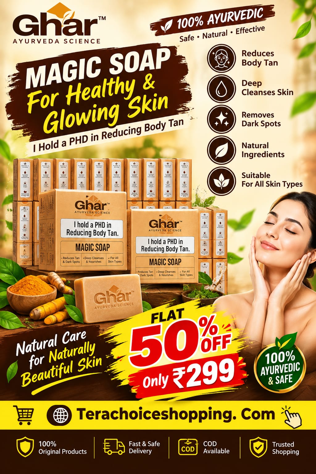 ghar ayurvedic soap combo[3pcs]