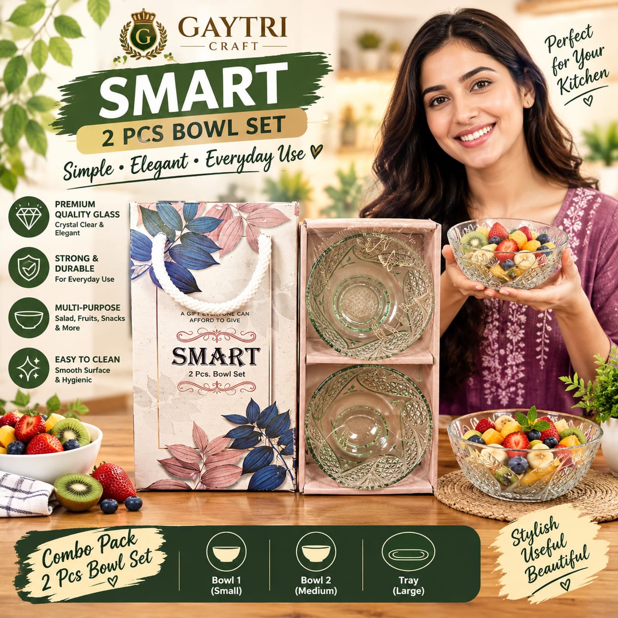 smart 2pcs bowl set