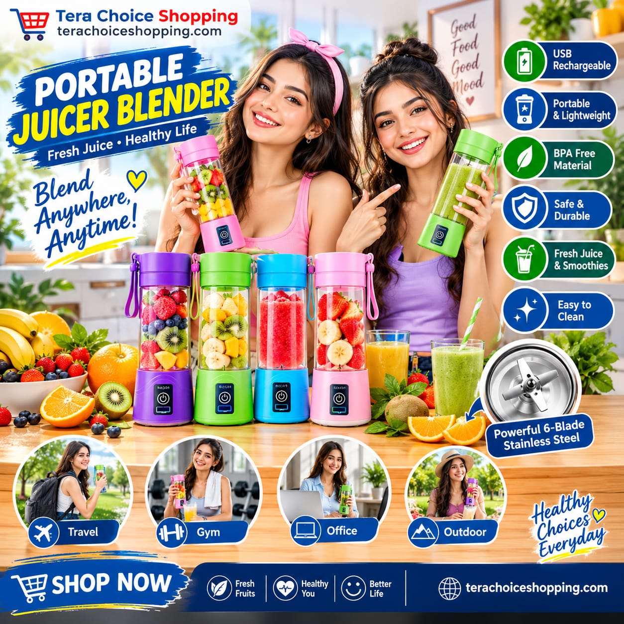 portable juicer blender fresh juicer