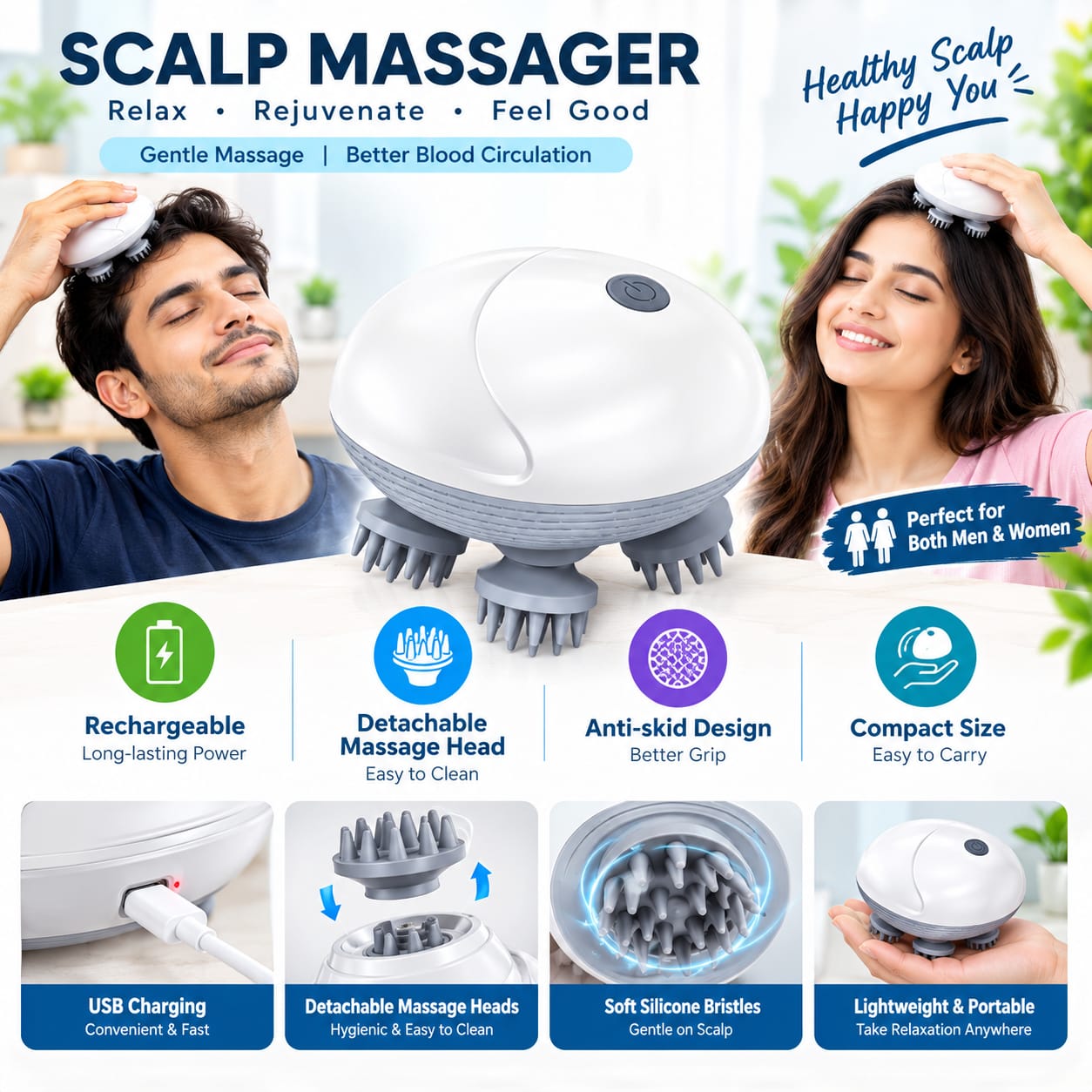 scalp massager relax feel good
