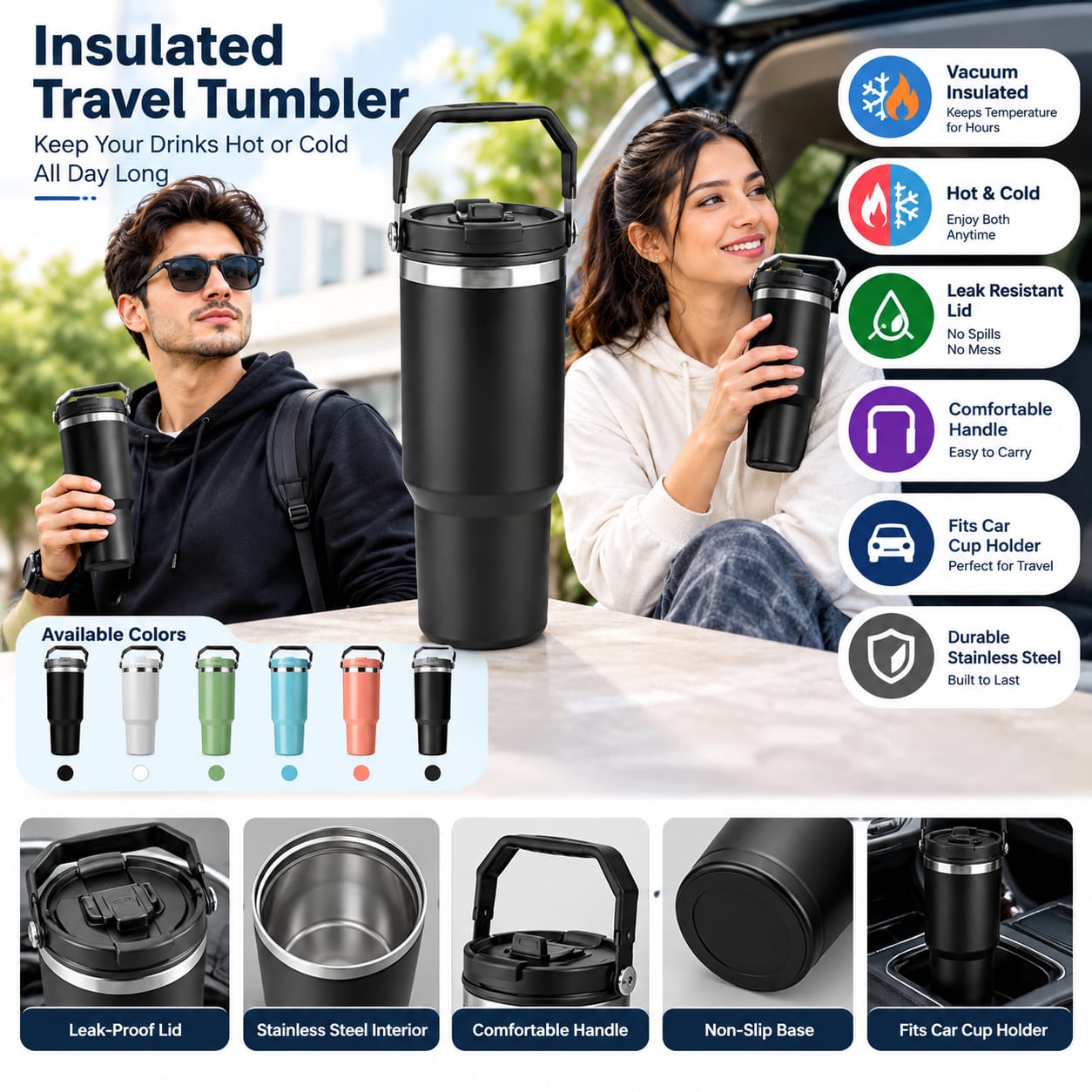 insulated travel tumbler