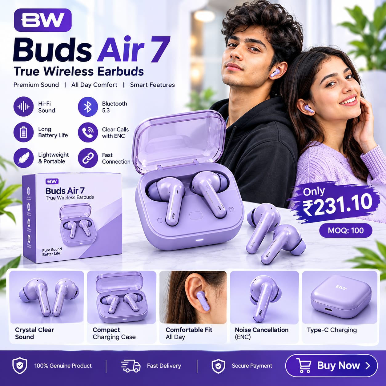 buds air 7  true wireiess earbuds