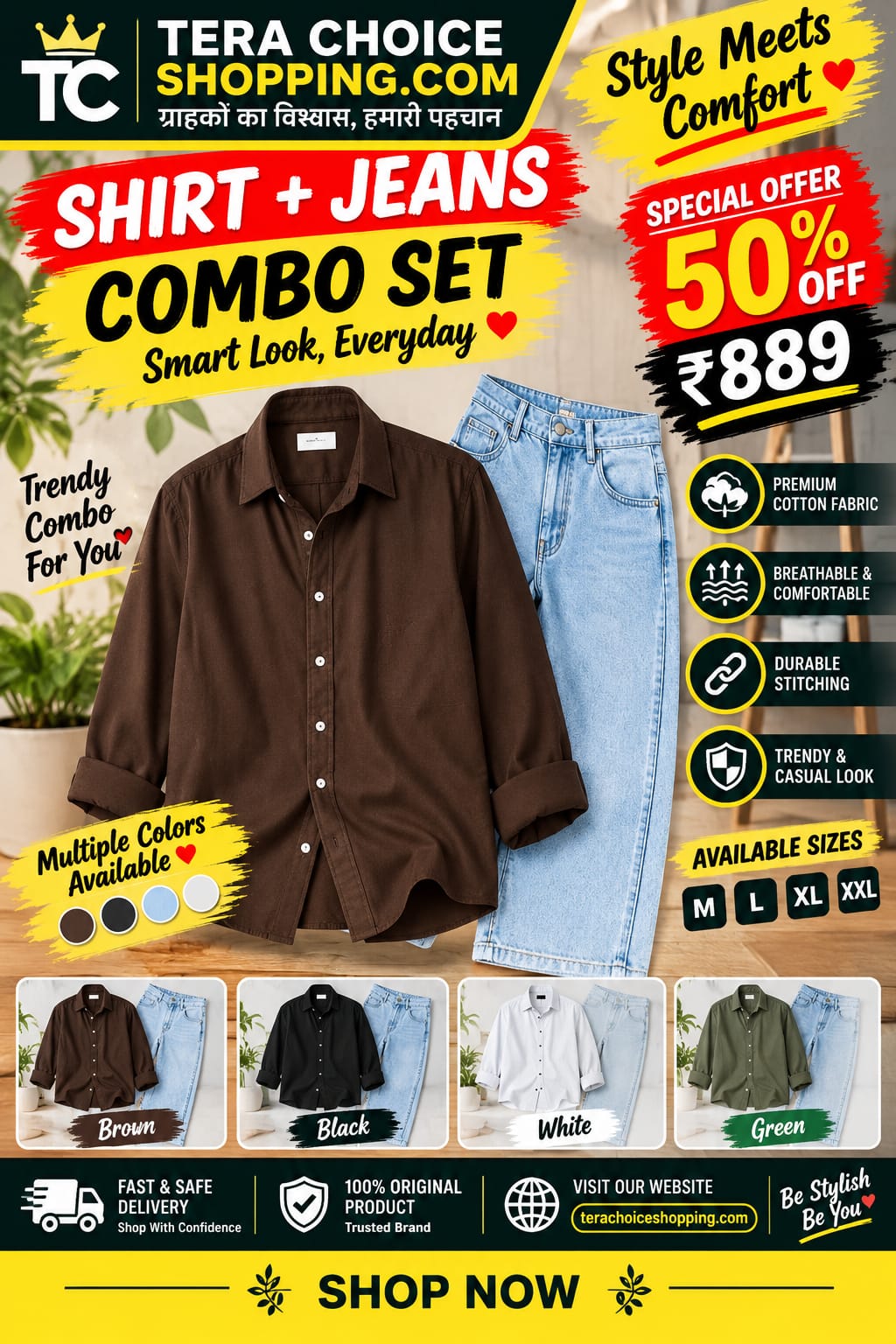 men shirt $ pant combo