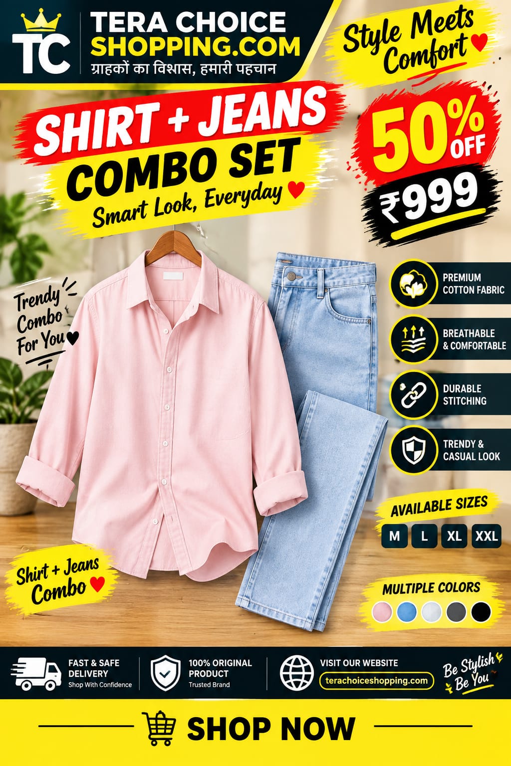 men shirt $ pant  combo