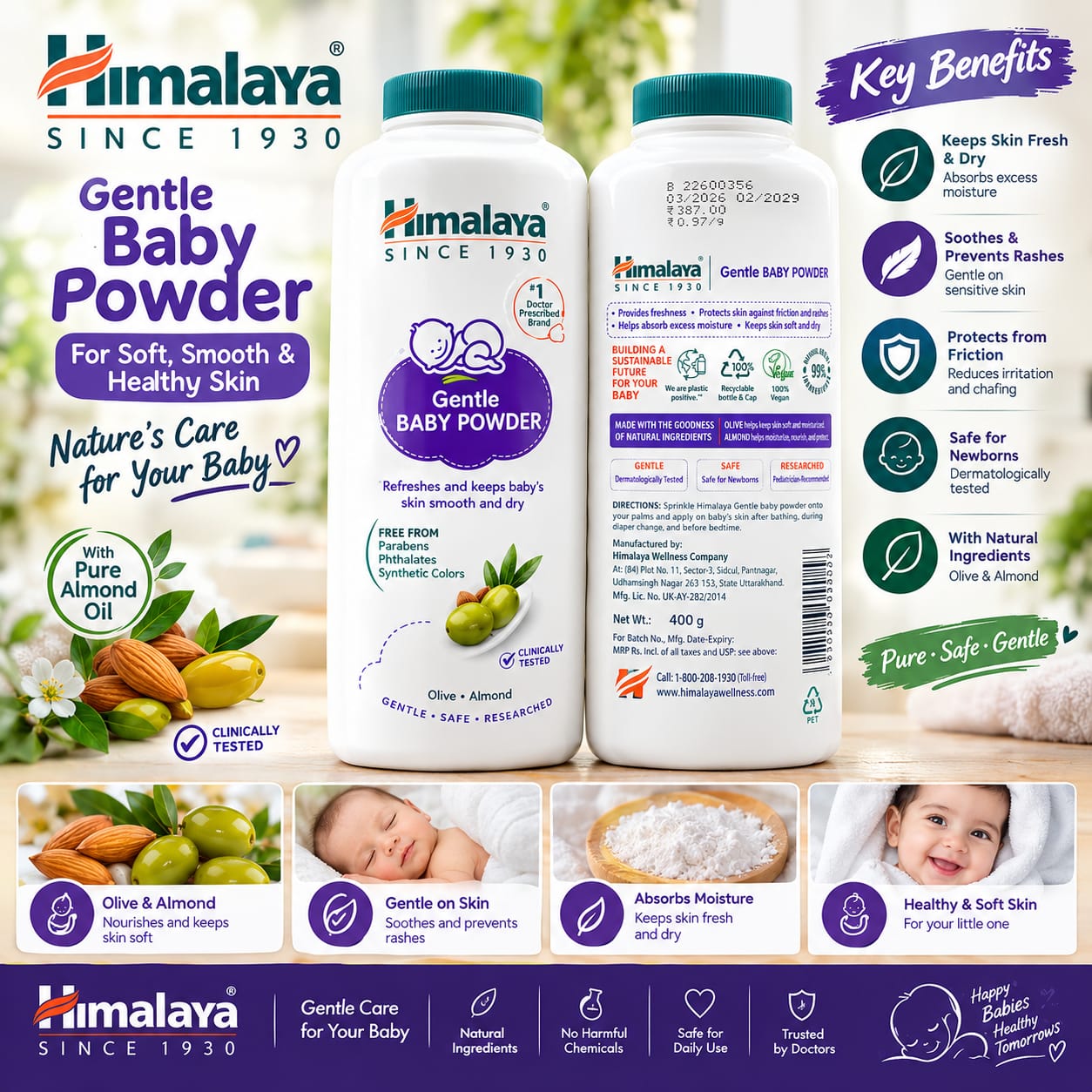 gentle baby powder  since