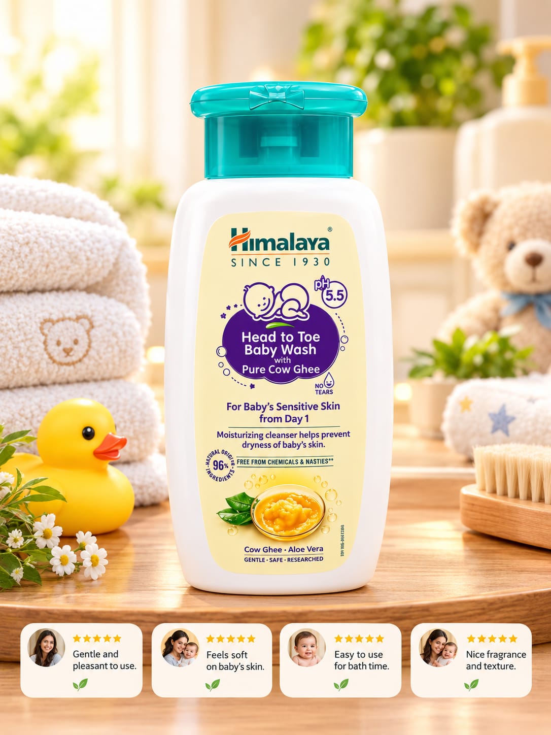 baby wash head to toe pure cow ghee