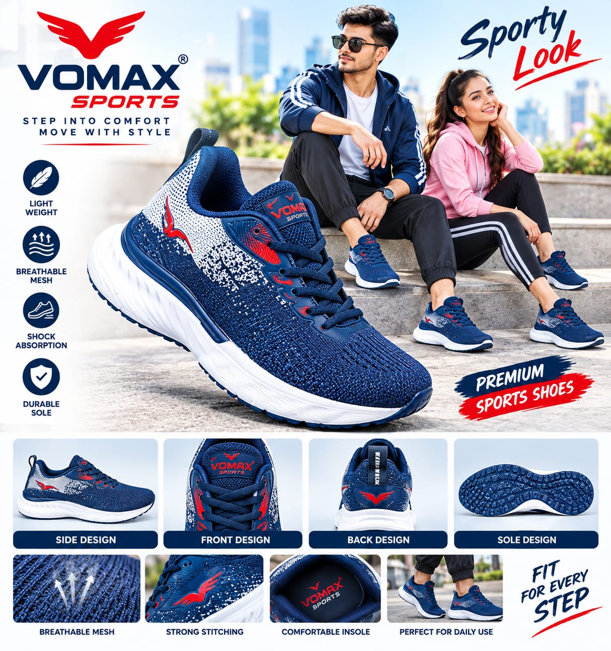 vomax sports step into comfort move with style