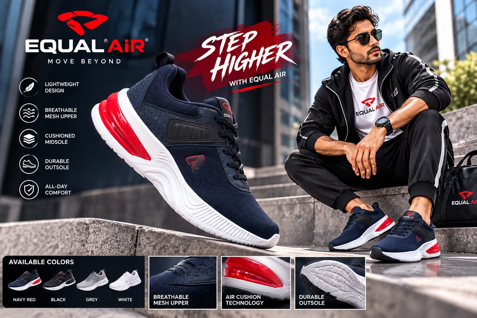 equal air  sports step into comfort move with style