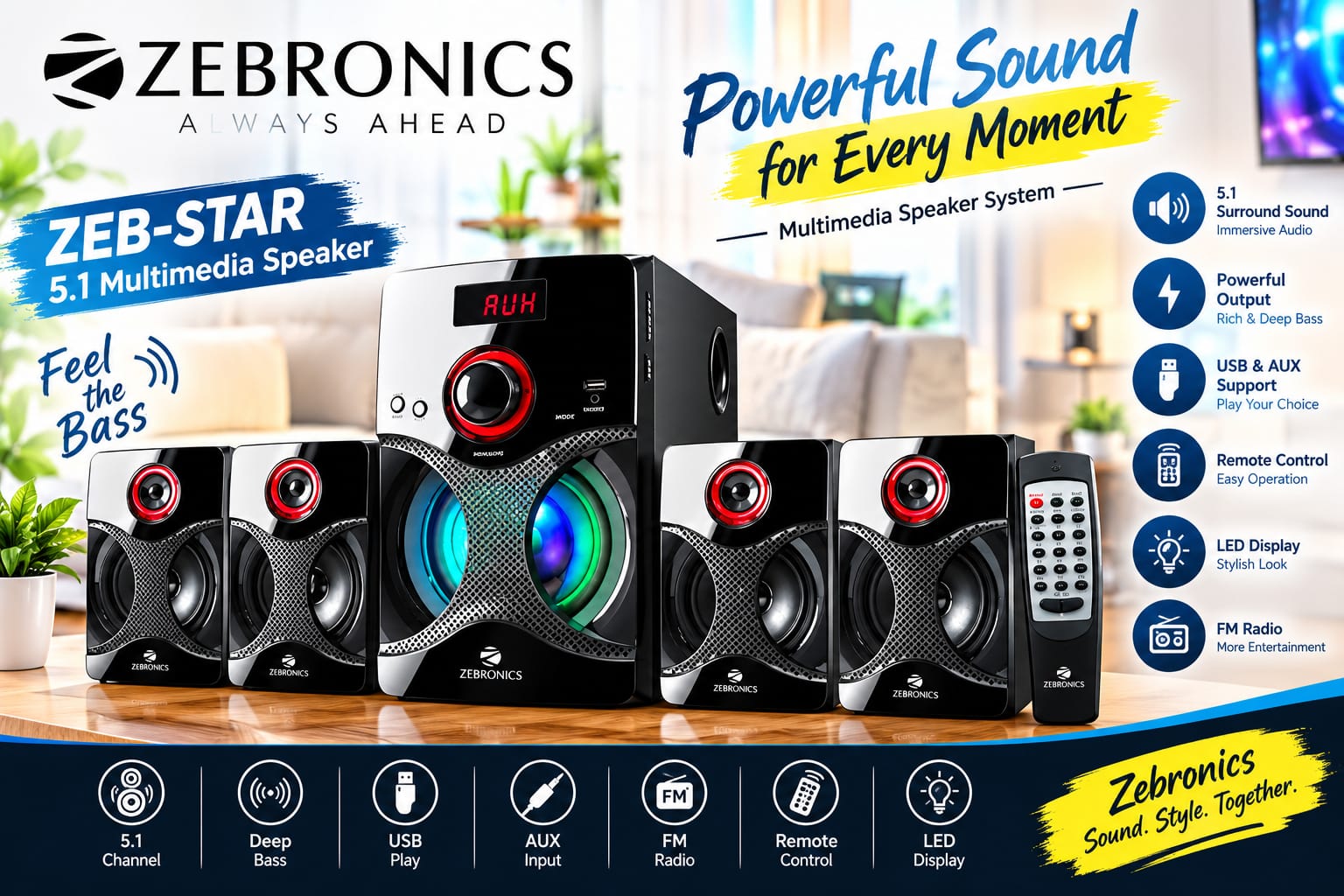 zebbonics powerful sound for every moment