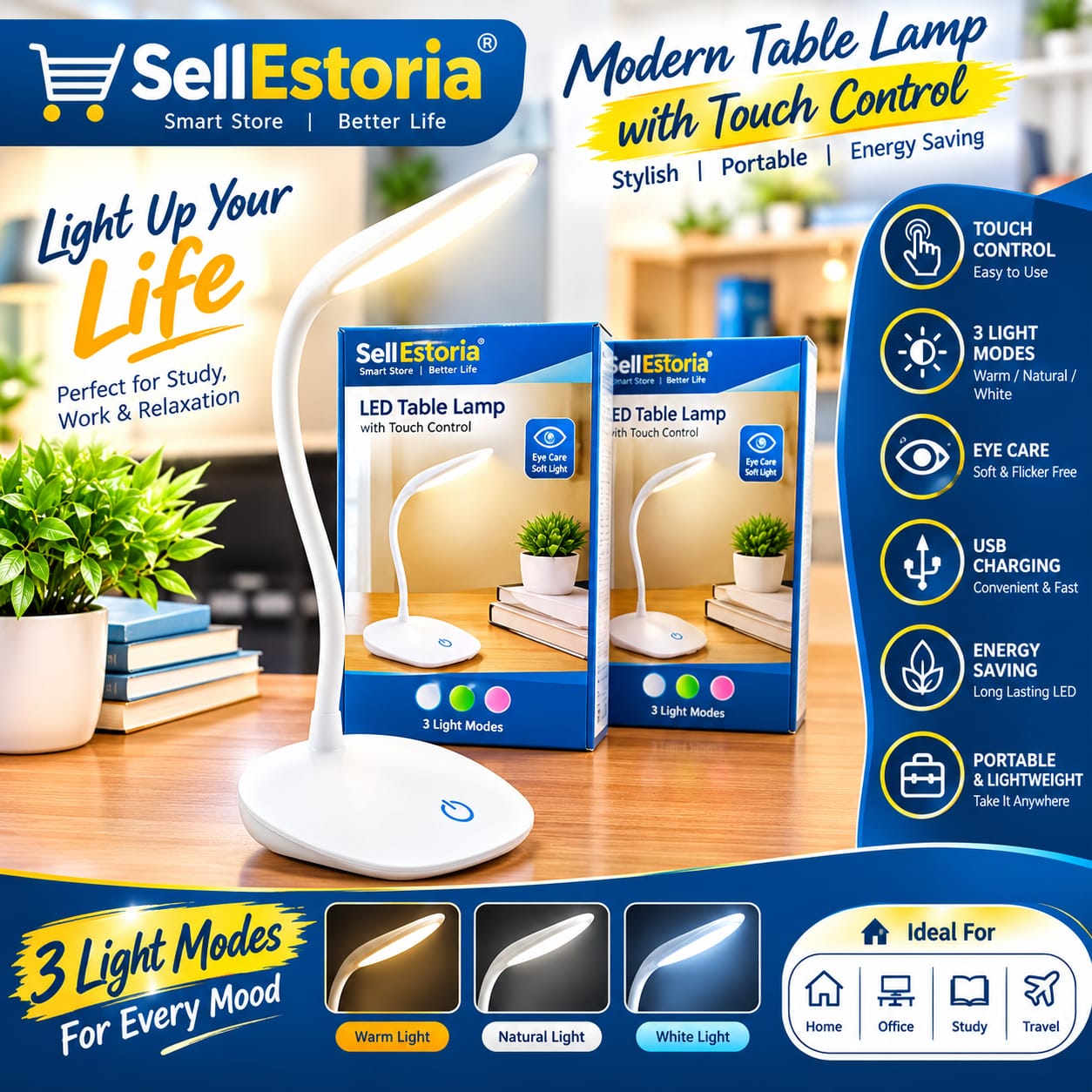 sell light up your life modern table lamp with touch