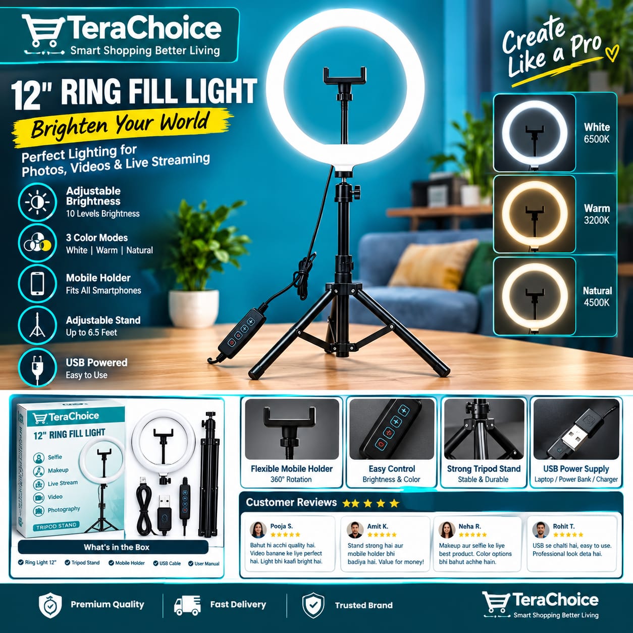 12 ring fill light brighten your worid