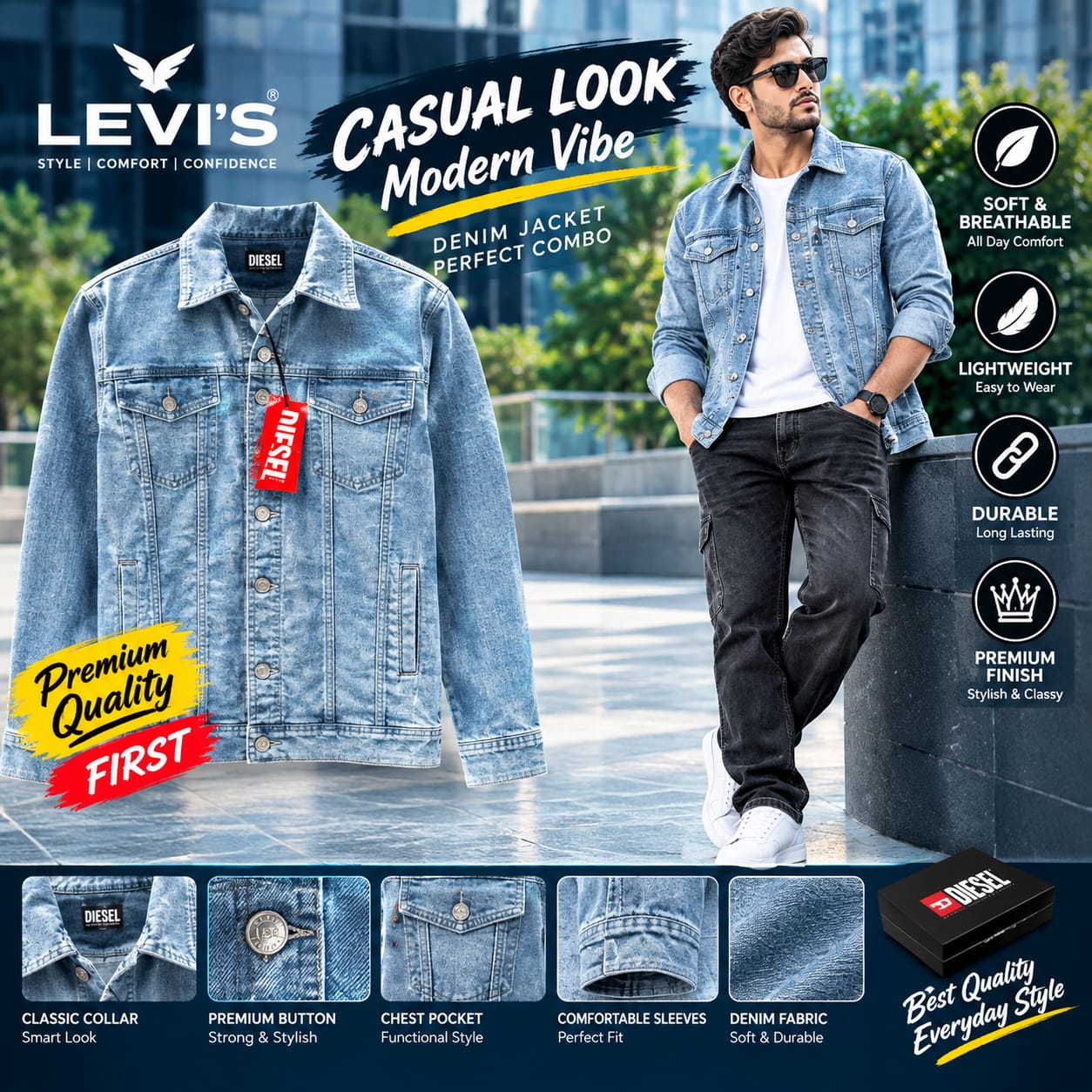 casual look modderm vibe  cargo jeans perfect