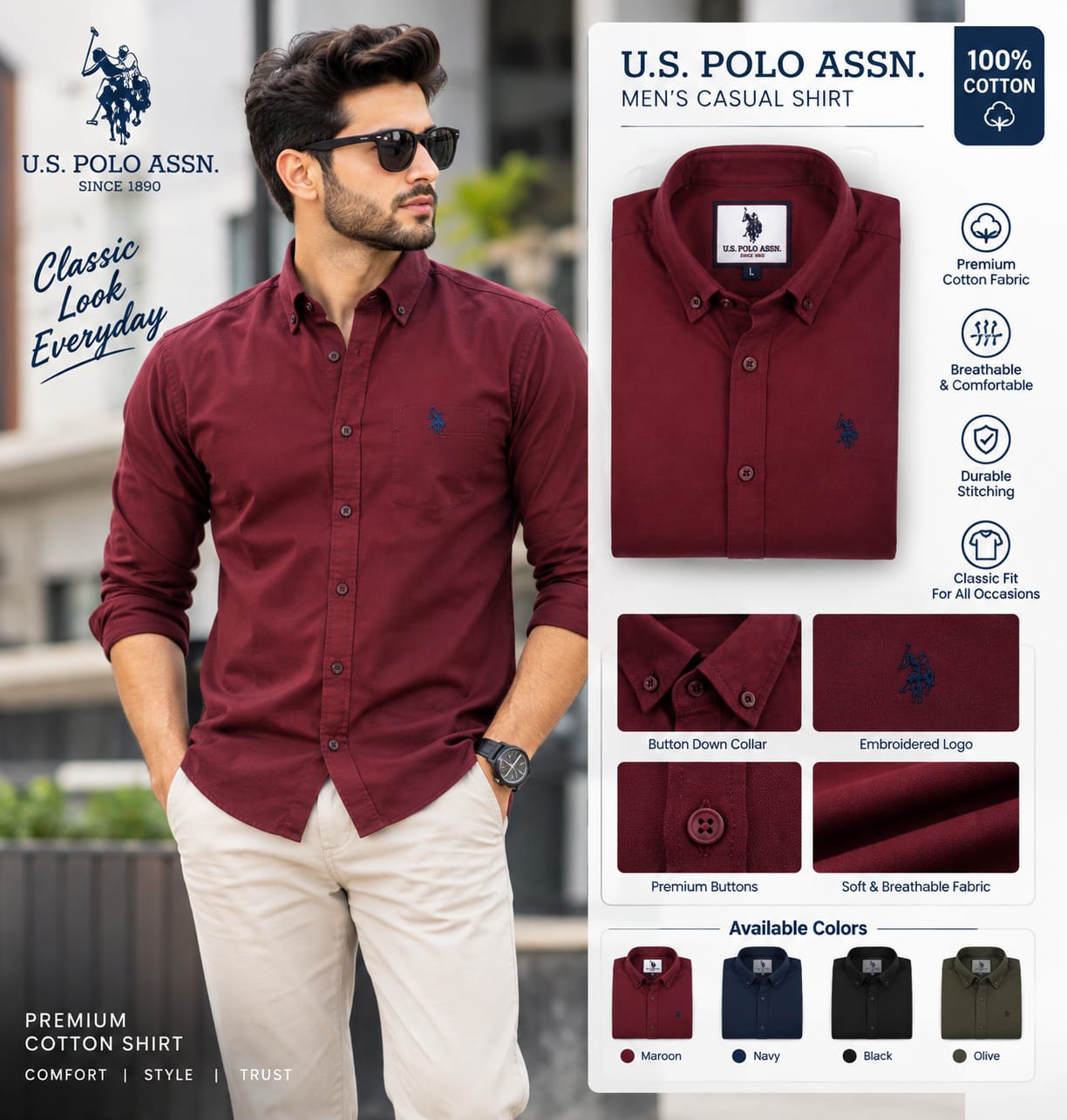 men casual assn shirt better j