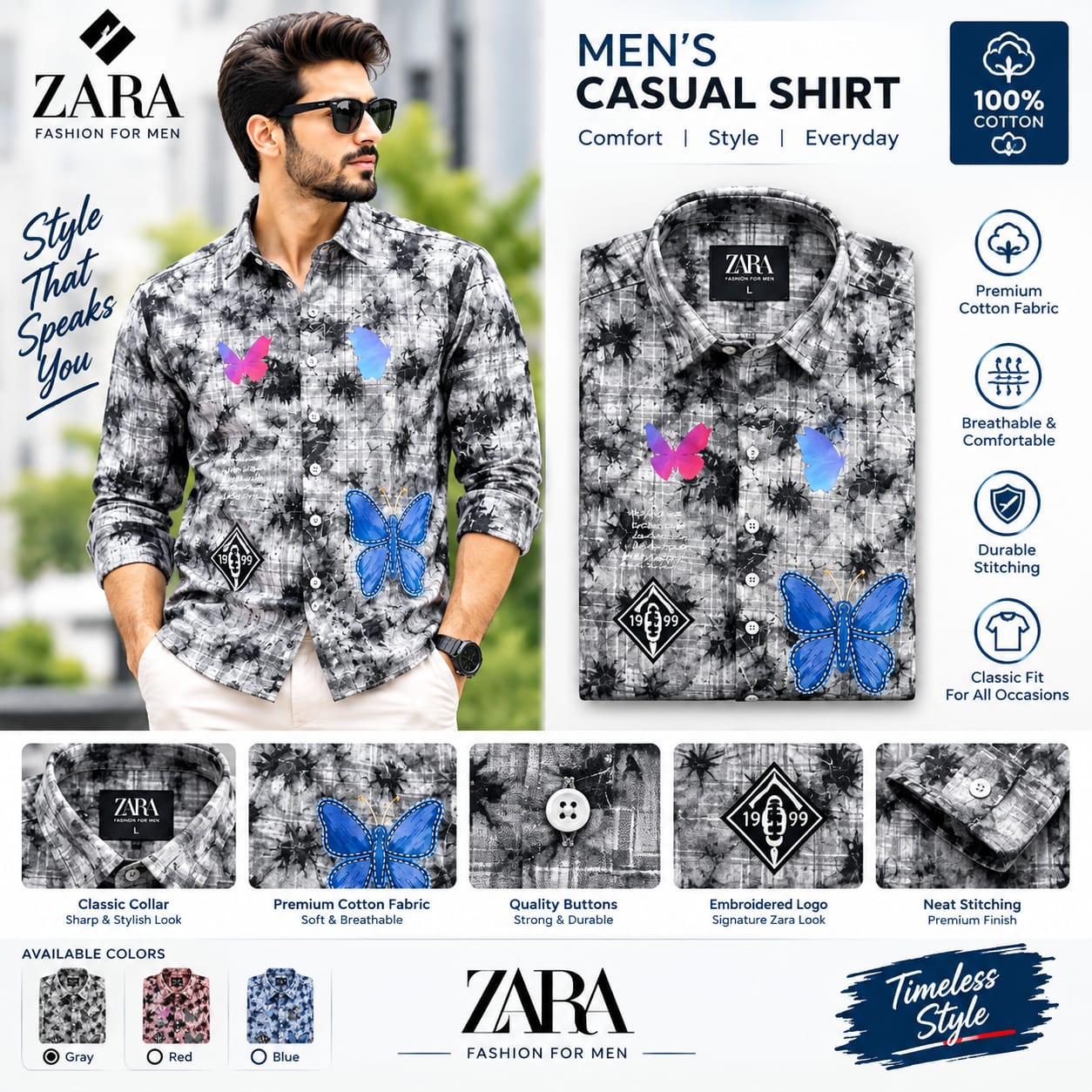 zara mens casual shirt styel  that spearks