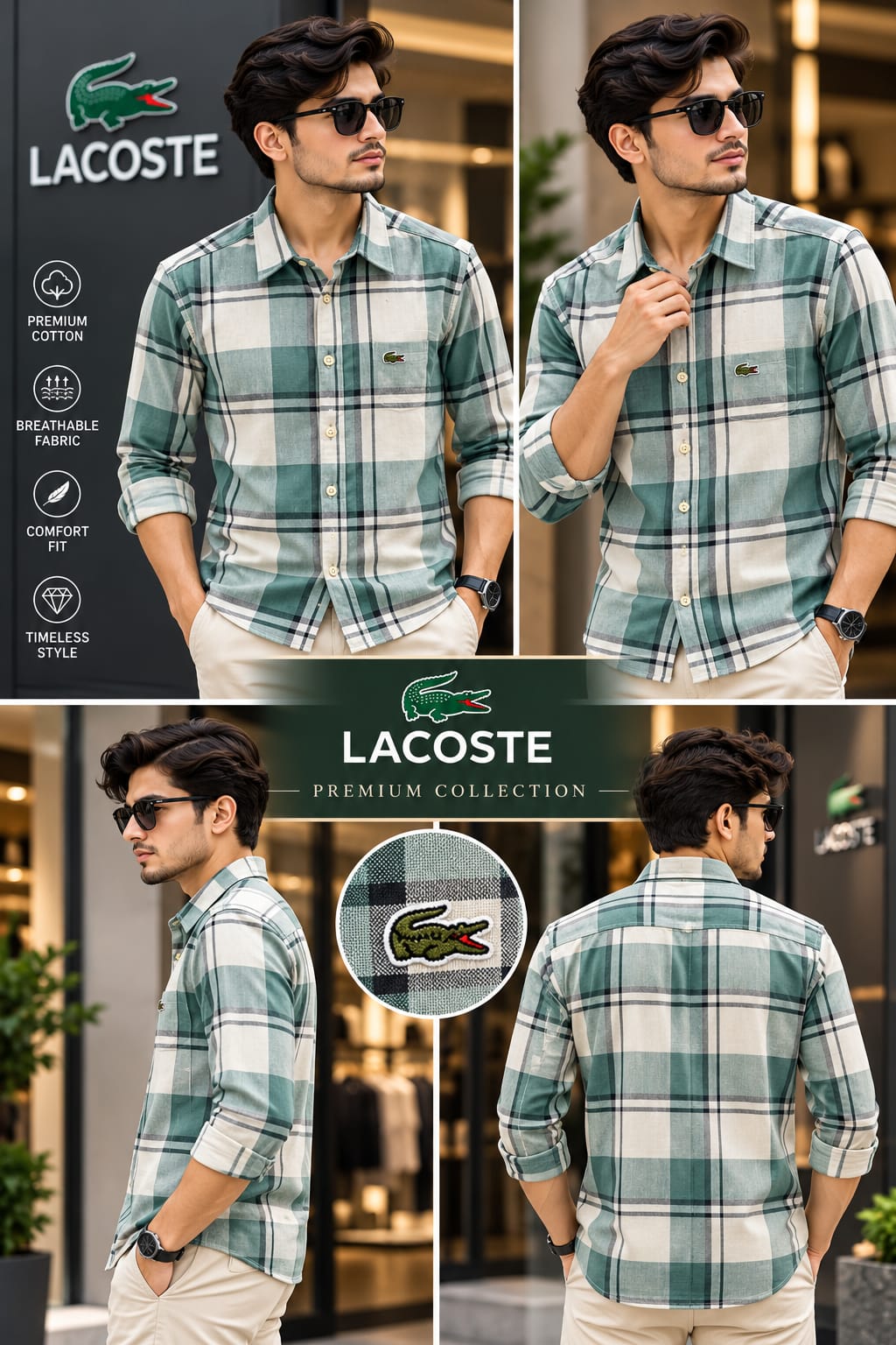 lacoste men shirt classic style modern