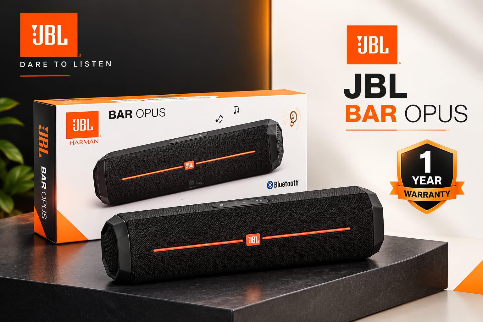 jbl big sound bar opus 1 year warranty