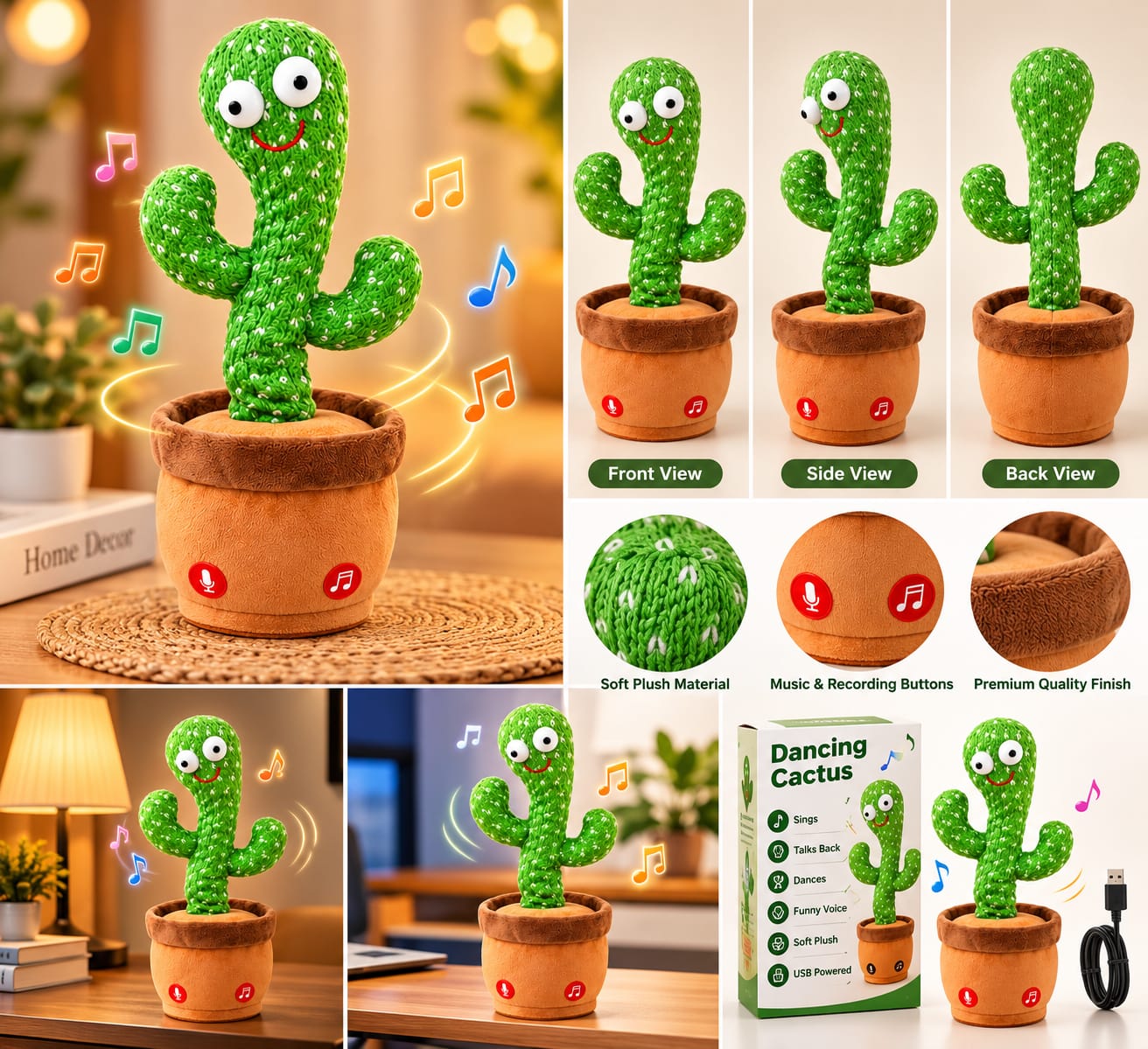 daching cactus  sings talks back